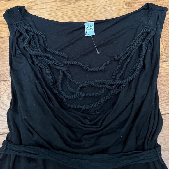 NEW Free People black braided dress size s/m - Picture 2 of 3